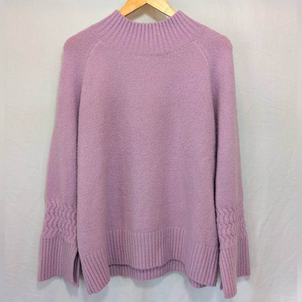 Women's J.O.A. just one answer Thick Heavy Slouchy Oversized Lavender Sweater